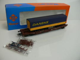 Roco H0  goederenwagon Hupack Containerwagon DANZAS DB Gelijkstroom ovp 44311G