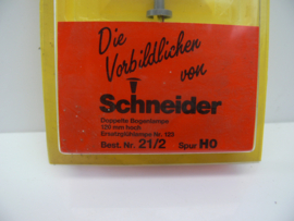 Schneider verlichting  H0 1:87 dubbele lantaarnpaal ovp nr 21/2