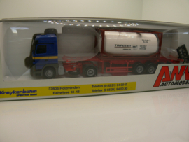 AWM 1:87 H0 Vrachtwagen Mercedes Trifleet transport Kreykenbohm Spedition Holzminden ovp 50943.2