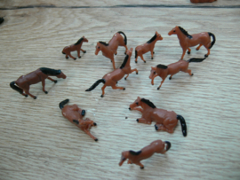 Setje van 10 Bruine paarden voor HO Mix