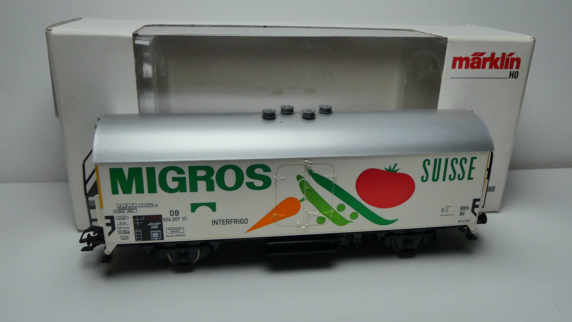 Märklin H0 Goederenwagon gesloten Märklin DB Migros Jahreswagen 2006 ovp 48150