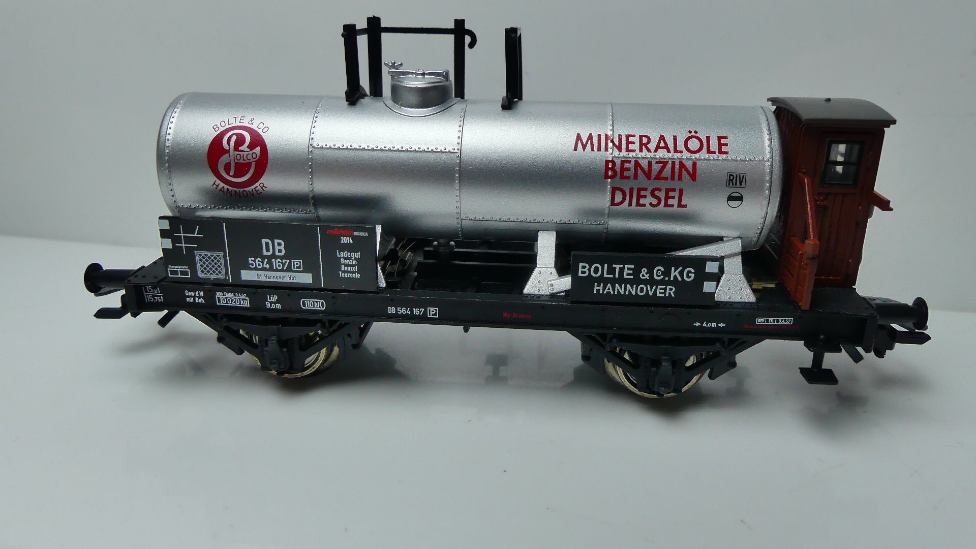Märklin H0 Goederenwagon ketelwagen Märklin DB Firma Bolte & Co. KG Jahreswagen 2014 ovp 48164