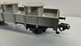 Märklin H0 Goederenwagon Niederbordwagen met staalrollen DB ovp 94162