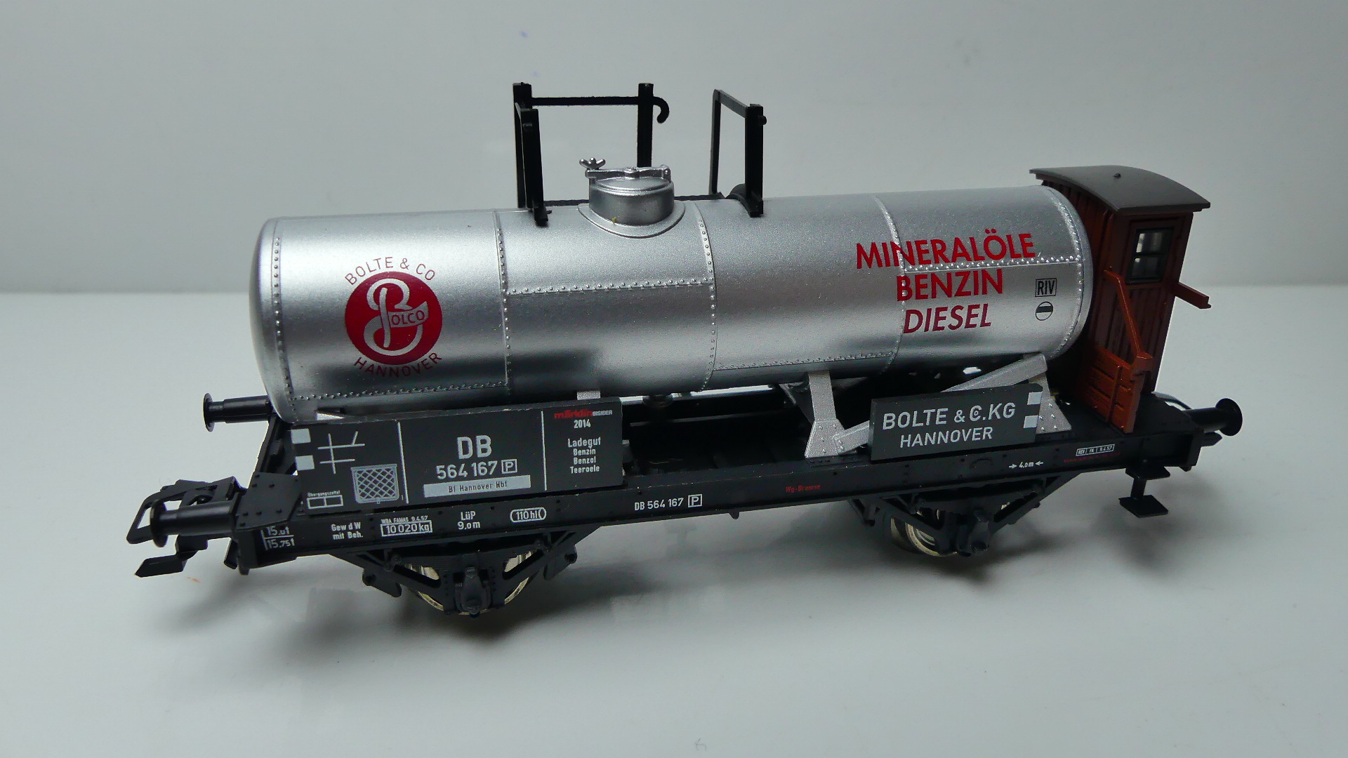 Märklin H0 Goederenwagon ketelwagen Märklin DB Firma Bolte & Co. KG Jahreswagen 2014 ovp 48164