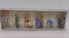 Preiser H0 10x figuren samengestelde set in verpakking