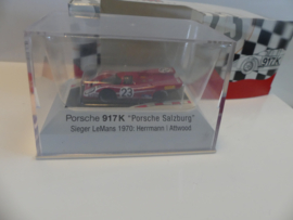 Brekina 1:87 H0 Porsche 917K Salzburg Sieger LeMans 1970 Hermann Attwood ovp 16001