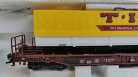 Roco H0 goederenwagon DB Hupack Trailer vervoer Taschenwagen T.I.E. ovp 46362
