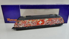 Roco H0 E loc RE 460 football Switzerland  Fussball EM 2008 EK 2008 Zwitserland uitgave SBB CFF gelijkstroom ovp 62396