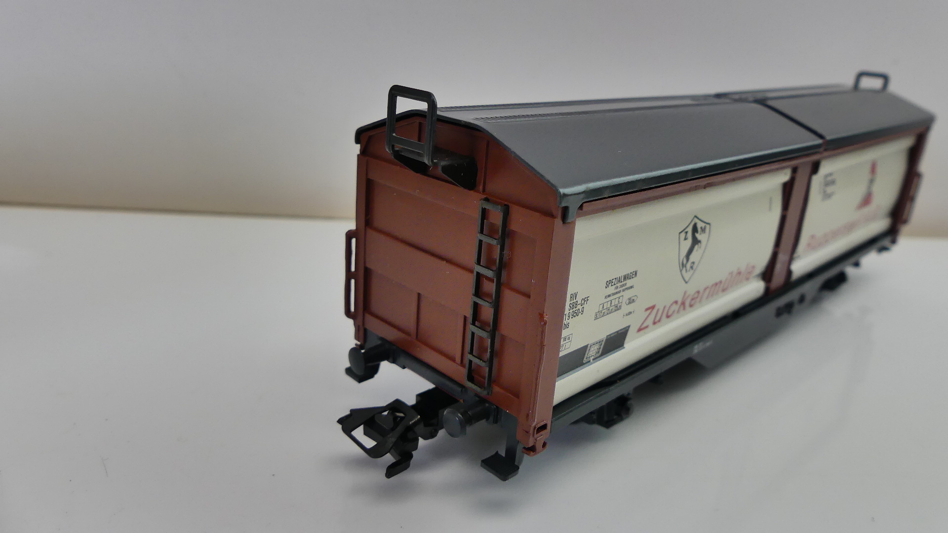 Märklin H0 goederenwagon SBB-Schiebewandwagen Rupperswil Zuckermühle ovp 4833