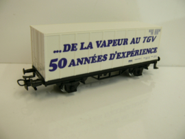 Märklin H0 goederenwagon Containerwagon SNCF Frankrijk De la Vapeur au TGV 50 Années d'expérience ( uit 4488)