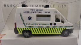 Busch 1:87 Fiat Ducato NHS Ambulance Paramedic Response UK ovp 47318