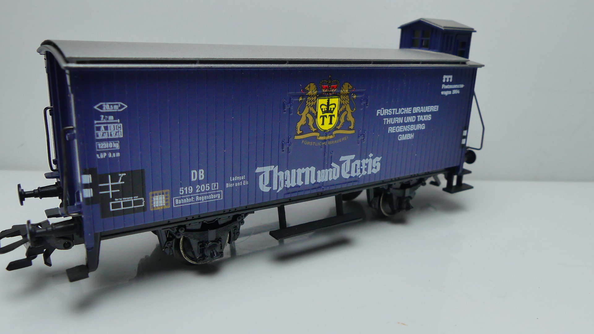 Märklin H0 Goederenwagon Postmuseumswagen 63-05 Thurn und Taxis DB ovp 84890