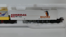Roco H0 goederenwagon Kombirail DB dubbele set Roadrailer Europa SBB Cargo Migros ovp 1903