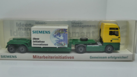 Wiking 1:87 H0 Vrachtwagen Werbemodelle Siemens mitarbeiterinitiativen MAN TGA dieplader ovp