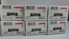 Märklin H0 Ketelwagenset GATX 6 delig ovp 46542