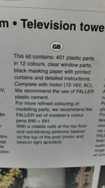 Faller 1:87 H0 bouwdoos Televisie toren Fernsehturm Stuttgart met functie OVP 969