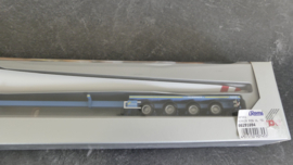 Herpa 1:87 H0 Zwaartransport Scania R HL Teletrailer-Sattelzug met Windturbinebladen Felbermayr ovp 907453