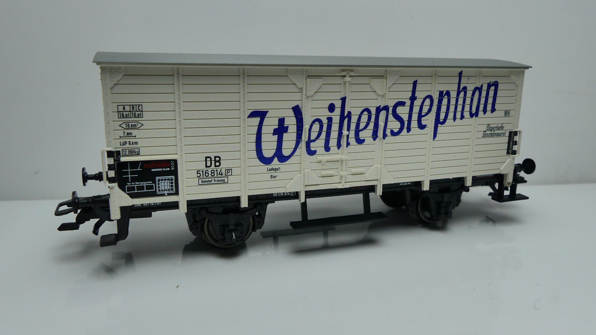 Märklin H0 Goederenwagon insider jaarwagen 2016 Insider Club Weihenstephan DB  ovp 48166