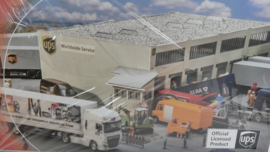 Faller  H0 1:87  Logistiek verdeelcentrum UPS ovp 130785