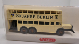 Wiking 1:87 H0 BUS D38 Dubbeldekker 750 Jahre Berlin BVG lijn A2 Zehlendorf