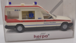 Herpa 1:87 H0 Mercedes Benz Miesen Bonna 124 Ambulance Kijlstra Drachten ovp 42123