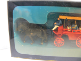 Preiser H0 figuren Brandweermannen met paard en wagen rond 1900 ovp 00427