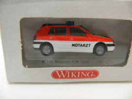 Wiking 1:87 H0 VW Golf Notarzt ovp 07101