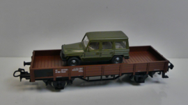 Märklin H0 1:87 Niederbordwagen met Mercedes G klasse lading ovp 4434