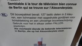 Faller 1:87 H0 bouwdoos Televisie toren Fernsehturm Berlin met functie OVP 130996