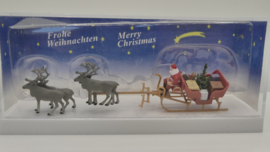 Preiser 1:87 H0 Kerstman met grote arreslee vol pakjes en rendieren ovp 30399