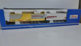 Roco H0 goederenwagon Kombirail DB dubbele set Roadrailer Europa SBB Cargo Migros ovp 1903