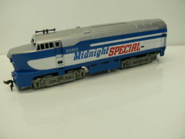 Tyco H0 diesel loc 1060 Midnight Special USA gelijkstroom analoog ovp 222-19