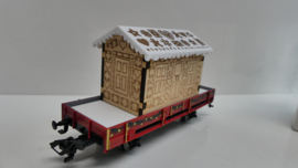 Märklin H0  goederenwagon Lageboordwagen met speculaashuis kerst 2013 DB ovp  48413