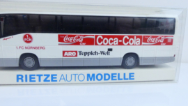 Rietze 1:87 H0 Bus Mercedes Benz O 404 1. FC Nürnberg spelers / vip bus, Coca Cola Reclame ovp 40194