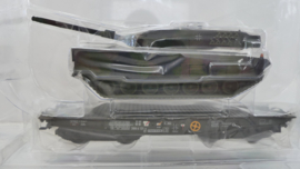 Märklin  H0 1:87 4MFOR Flachwagen met Panzer Leopard 2 A6 DB ovp 48711