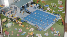 Faller 1:87 H0 bouwdoos zwembad met functie en figuren OVP 383