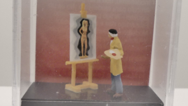 Preiser H0 kunst schilder ovp 29058