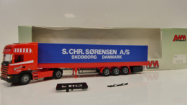 AWM 1:87 H0 vrachtwagen Scania S. CHR. SOrensen A/S Skodborg Danmark ovp 53373