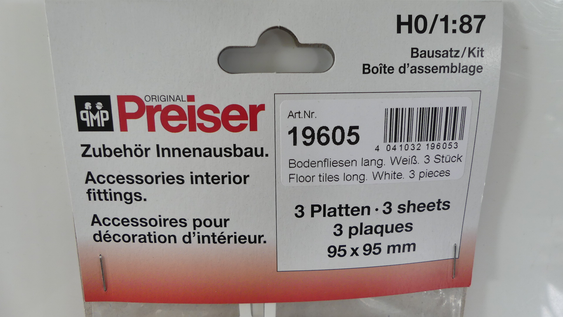 Preiser 1:87 H0 vloer tegels ovp 19605