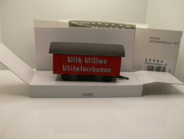 Busch 1:87 H0 Meubel aanhanger Wilh.Willms Wilhemshaven ovp 59964