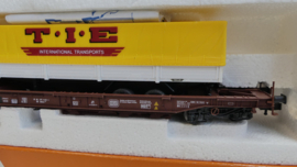 Roco H0 goederenwagon DB Hupack Trailer vervoer Taschenwagen T.I.E. ovp 46362