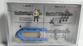 Preiser 1:87 H0  Visser met een motorboot ovp 10687