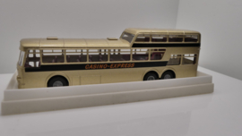 Brekina H0 1:87 Bus 1¹/² dubbeldekker Büssing Casino-Express gold ovp