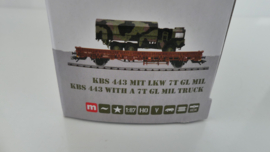 Märklin  H0 1:87 4MFOR KBS 443 met 7ton truck GL Mil DB ovp 46956