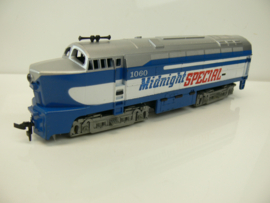 Tyco H0 diesel loc 1060 Midnight Special USA gelijkstroom analoog ovp 222-19