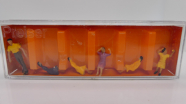 Oa Preiser 1:87 H0 5x Diverse  zittende  figuren samengesteld vervangende ovp