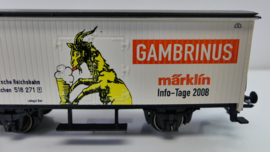 Marklin H0 goederenwagon Info Tage 2008 Bierwagen Gambrinus DRG ovp  94314