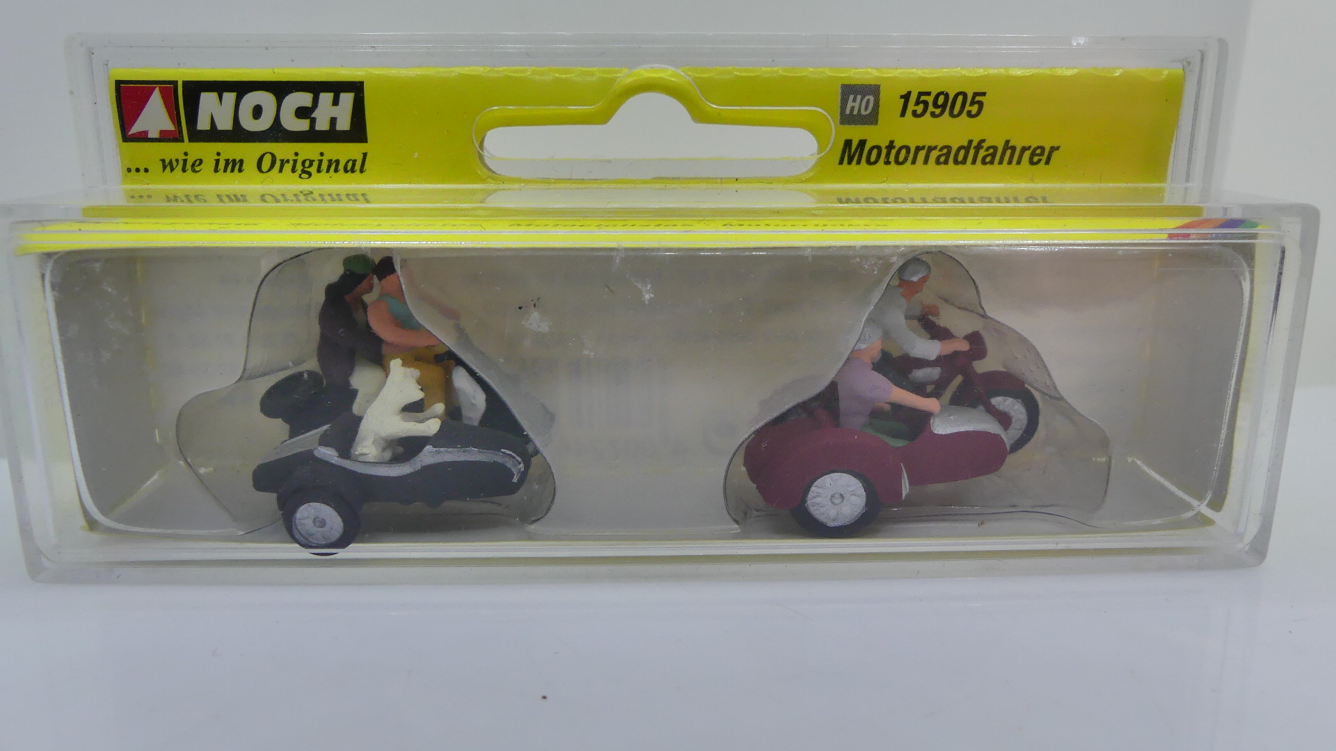 Noch H0 1:87  motorrijders met zijspan ovp 15905
