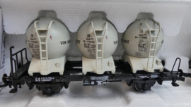 Roco H0 goederenwagon Behältertragwagen Silocontainer Set Von Haus zu Haus DB ovp 46520