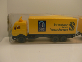 Wiking 1:87 H0 vrachtwagen Mercedes Benz Schmalbach Lubeca Verpackungen ovp 25457